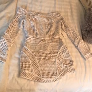 Crochet mini dress